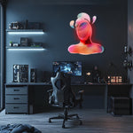 Abstract Gamer Room Neon Wall Art | Modern Plexiglass LED Poster | Colorful Face Decor