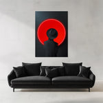 Mystery Man Neon Sign – Red Circle LED Wall Art on Plexiglass – Minimalist Dark Portrait Decor with Free Shipping