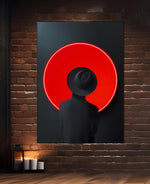 Mystery Man Neon Sign – Red Circle LED Wall Art on Plexiglass – Minimalist Dark Portrait Decor with Free Shipping