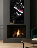 Sport Motorcycle LED Tail Light Poster | UV Print Neon Wall Art for Garage Decor – Free Remote + Gift