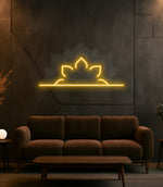 Lotus Mandala Neon Sign: Boho Bedroom Spiritual Decor - Dimmable