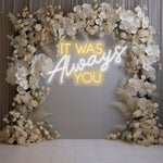 It Was Always You Neon Sign: Wedding Backdrop LED Light with Dimmer