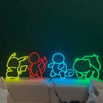 Anime Neon Sign: Colorful LED Wall Art - Gaming Room Decor