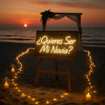 Quieres Ser Mi Novia Neon Sign: Spanish Proposal LED Light