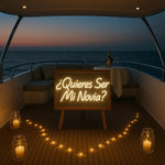 Quieres Ser Mi Novia Neon Sign: Spanish Proposal LED Light
