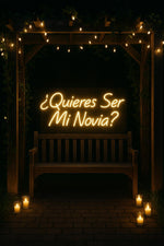 Quieres Ser Mi Novia Neon Sign: Spanish Proposal LED Light