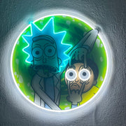 Rick and Morty Neon Sign, Uv Print Neon, Rick and Morty Wall Decor, Uv Print Neon Sign