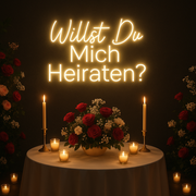 LED Neon Schild “Willst du mich heiraten?” | Heiratsantrag Deko | Romantisches Wanddekor | Geschenkidee Verlobung