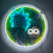 Rick and Morty Neon Sign, Uv Print Neon, Rick and Morty Wall Decor, Uv Print Neon Sign