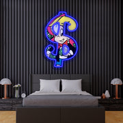 UV Printed Neon Richie Rich , Richie RichNeon Wall Art, Neon Light Sign, UV Print Neon Sign