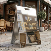 Metal A Frame Sign, Sidewalk Sign, Sandwich Board Sign For Businnesses, Modern Custom Sign, Pavement Sign, A Frame Easy Set Up, Shop Sign