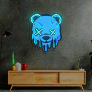 Neon Sign Bear Uv Print Neon , Custom logo sign, Bear wall art, Neon Sign Custom