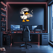 Cool Duck Plexiglass Neon Art, Duck Neon Sign, Neon Light Sign, Neon Wall Art