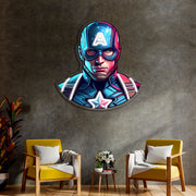 UV Printed Captain America Neon Sign,Neon Wall Art,Neon Light Sign