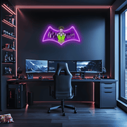 Joker Neon Sign, Uv Print Neon, Joker Uv Print Neon Sign, Neon Wall Art
