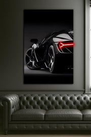 Neon Sports Car Wall Art – UV Printed LED Poster for Garage & Man Cave – Free Remote Control and Shipping