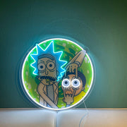 Rick and Morty Neon Sign, Uv Print Neon, Rick and Morty Wall Decor, Uv Print Neon Sign