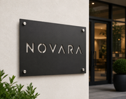 Custom Metal Business Sign – Precision Laser Cut Steel Office Wall Sign