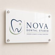 Custom Acrylic Business Sign with UV Print | Personalized Office Logo Sign