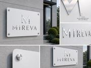 Custom Metal Business Sign with Mirror Acrylic Logo | Personalized Office Sign | Modern Wall Mounted Company Sign