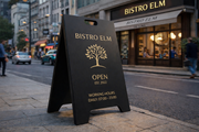 Custom Metal A-Frame Sidewalk Sign | Weatherproof Business Display