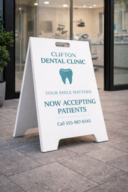 Custom Metal A-Frame Sidewalk Sign | Weatherproof Business Display