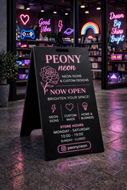 Custom Metal A-Frame Sidewalk Sign | Weatherproof Business Display