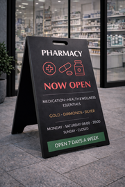 Custom Metal A-Frame Sidewalk Sign | Weatherproof Business Display