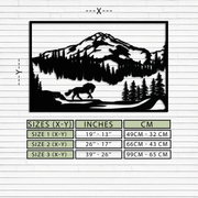 Mountain Horse Metal Wall Art - Steel Wall Decor for Home and Cabin - KAF019