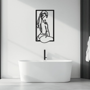 Minimalist Woman Line Art Metal Wall Decor - Modern Steel Wall Art - KAF022