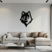 Wolf Metal Wall Art - Geometric Wolf Head Wall Decor- KAF178