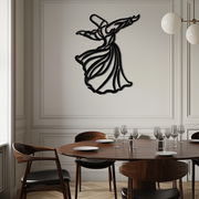 Semazen Metal Wall Art - Whirling Dervish Sufi Decor - KAF226