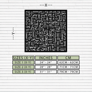 Ayat al-Kursi Kufi Metal Wall Art - Elegant Islamic Design - KAF236