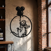 Ratatouille Chef Metal Wall Art – Cartoon Rat Balloon Decor for Kitchen Walls- KAF588