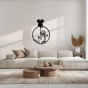 Ratatouille Chef Metal Wall Art – Cartoon Rat Balloon Decor for Kitchen Walls- KAF588