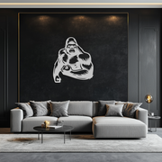 Angry Gorilla Metal Wall Art – Fierce Jungle Animal Decor for Gym and Man Cave- KAF592