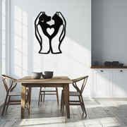 Dog and Cat in Hand Metal Wall Art – Heartwarming Pet Love Decor for Animal Lovers- KAF593
