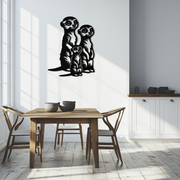 Meerkat Family Metal Wall Art – Playful Animal Silhouette Decor for Nature Lovers- KAF595