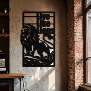 Live Like Lions Metal Wall Art – Powerful Roaring Lion Decor for Motivational Spaces- KAF597