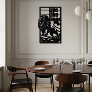 Live Like Lions Metal Wall Art – Powerful Roaring Lion Decor for Motivational Spaces- KAF597