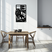 Live Like Lions Metal Wall Art – Powerful Roaring Lion Decor for Motivational Spaces- KAF597