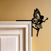 Fairy Corner Metal Door Decor – Whimsical Butterfly Fairy Holding Star Design- KAF602