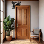 Fairy and Hummingbird Corner Metal Wall Art – Whimsical Door Frame Decoration for Home- KAF604