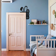 Easter Bunny Corner Metal Wall Art – Festive Rabbit Ear and Egg Decor Accent- KAF606