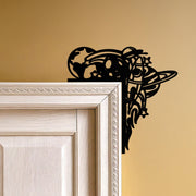 Space Theme Rocket and Planets Metal Door Corner Decor – Kids Room Cosmic Wall Art-KAF607