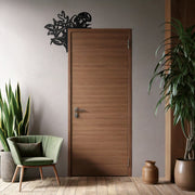 Mushroom Door Corner Metal Wall Art – Whimsical Nature-Themed Metal Decor-KAF608