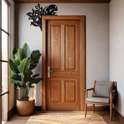 Mushroom Door Corner Metal Wall Art – Whimsical Nature-Themed Metal Decor-KAF608