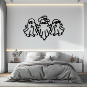 Funny Gangster Ghosts Metal Wall Art – Halloween Cool Spirits Decor-KAF613