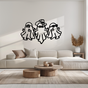 Funny Gangster Ghosts Metal Wall Art – Halloween Cool Spirits Decor-KAF613