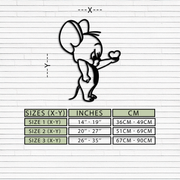 Jerry Holding Heart Metal Wall Art – Cute Cartoon Mouse Silhouette Decor-KAF615